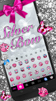 screenshot of Silver Bowknot Keyboard Theme