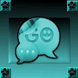 Go SMS Pro Theme Teal Flower icon