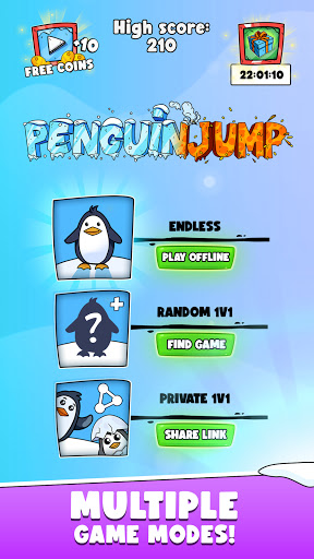Android application Penguin Jump Multiplayer Game screenshort