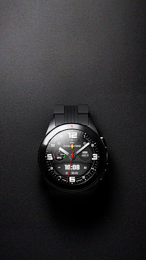 Android application Black Dark Date Watchface VS17 screenshort