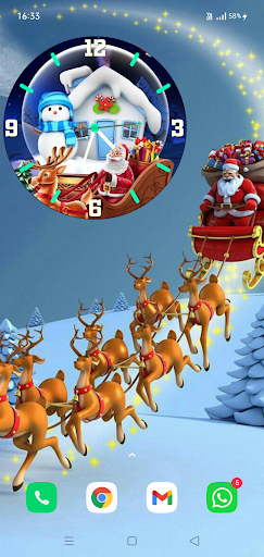 Christmas Clock Wallpapers Screen 2