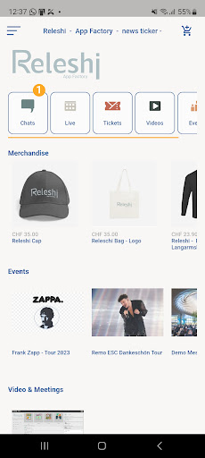 Android application Releshi screenshort