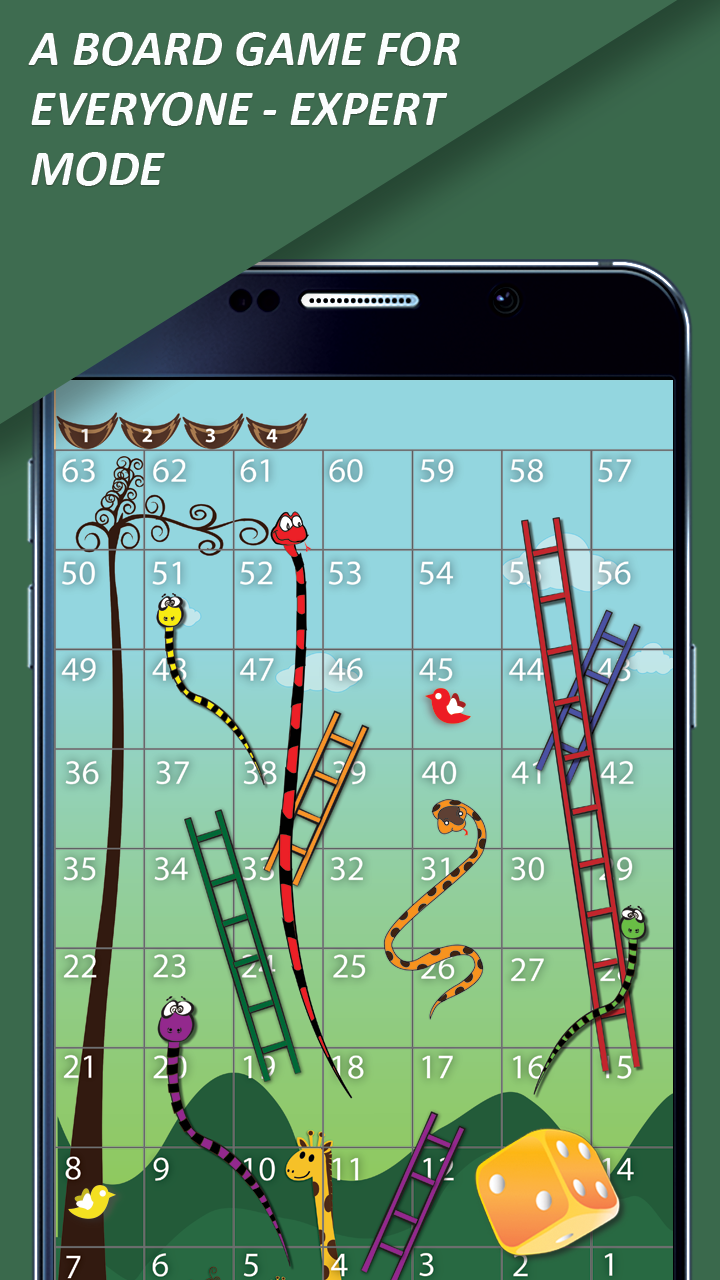 Android application Snakes and Ladders screenshort
