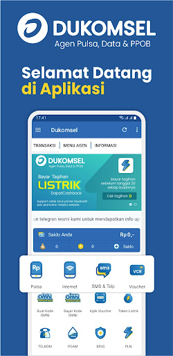 Android application DUKOMSEL Agen Pulsa & PPOB screenshort