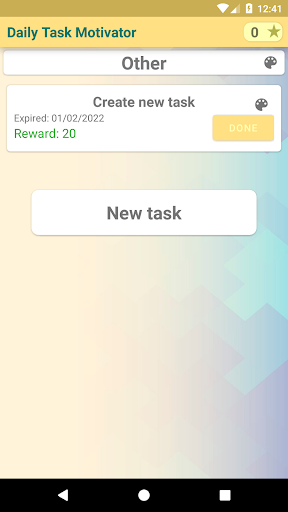 Android application Daily Task Motivator screenshort