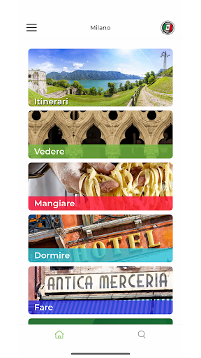 Android application Milan Guida Verde Touring screenshort