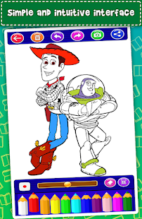 Toy Story coloring cartoon book 4.0 screenshots 2