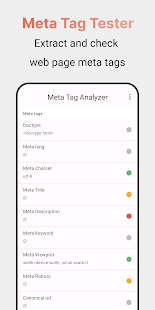 Snímek obrazovky Metatag Analyzer