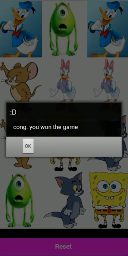 MemoryGame Screen 2