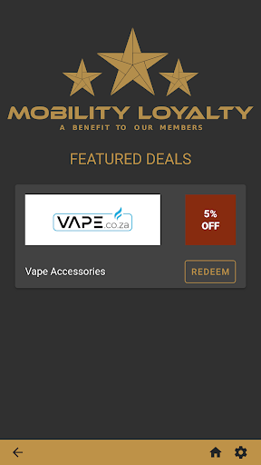 Mobility Loyalty App Screen 2