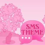Cover Image of Скачать Кошка Розовый Тема GO SMS Pro 4.2 APK