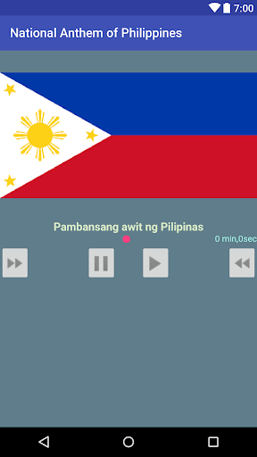 Android application National Anthem of Philippines screenshort