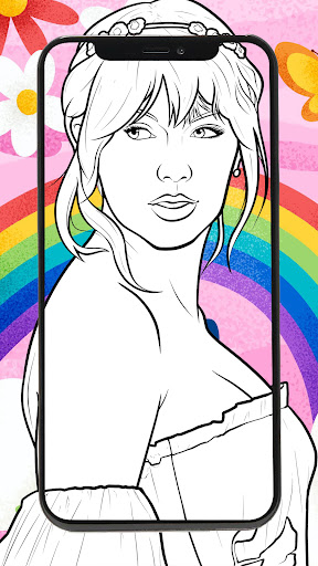 Drawing Coloring Taylor Swift 1