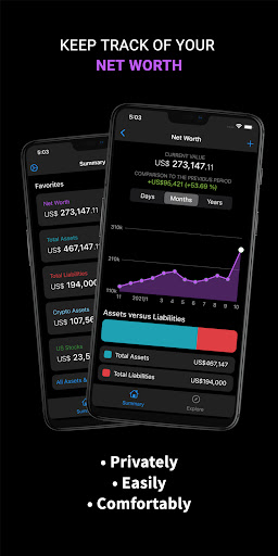 Android application Net Worth Tracker – Sumio screenshort
