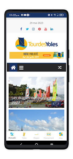 Android application Tour des Yoles screenshort