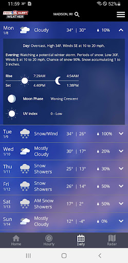 WMTV15 First Alert Weather Screen 3