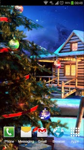 Zrzut ekranu świątecznej tapety 3D na żywo