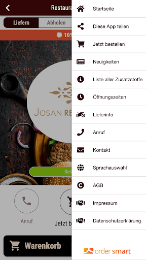 Restaurant Josan Screen 3