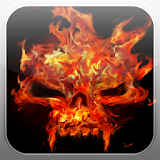 Flaming Skull Live Wallpaper icon