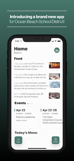Android application Ocean Beach School District screenshort