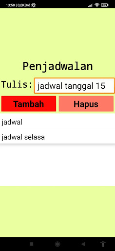 Penjadwalan Screen 2