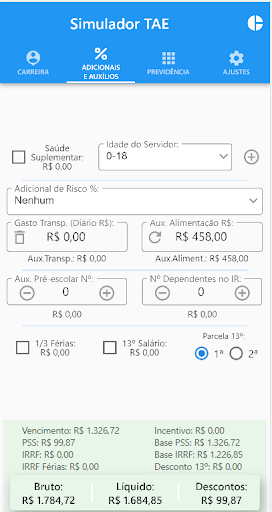 Simulador Carreira TAES-IFES Screen 2