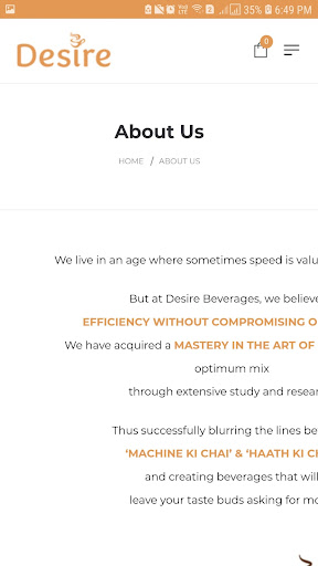 Desire Food and Beverages LLP Screen 3