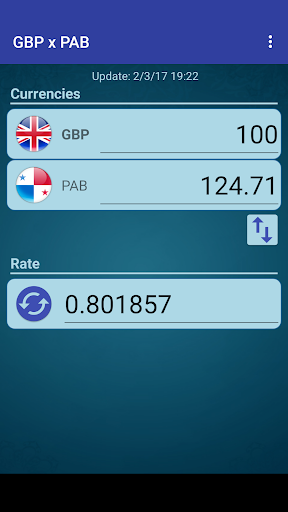 Android application Pound GBP x Panamanian Balboa screenshort