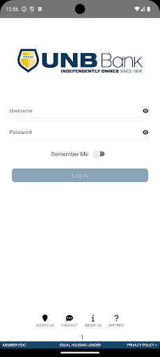 UNB Bank Mobile Banking Screen 2