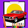 Muscle Car Coloring Book