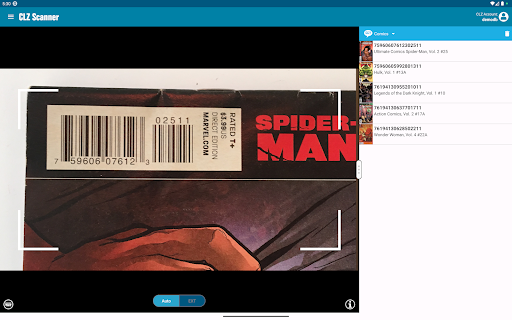 Screenshot of CLZ Scanner