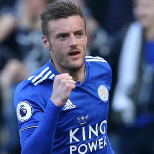 Jamie Vardy 4K Wallpaper logo