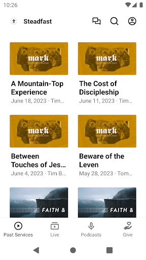Android application Steadfast Church screenshort