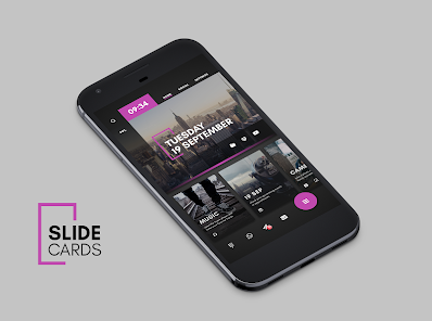 Captura 1 Slide Cards Theme for KLWP android
