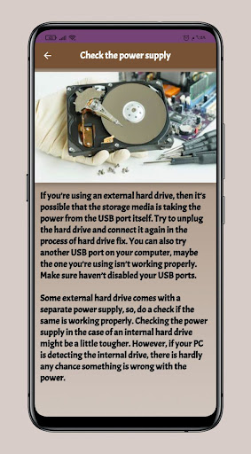 Hard Drive Repair Help Screen 2