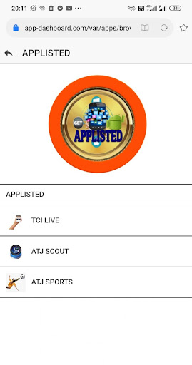Android application Applisted screenshort