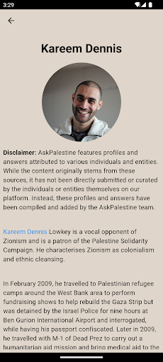 AskPalestine Screen 3
