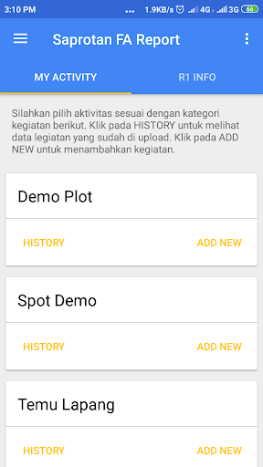 Saprotan FA Report Screen 3