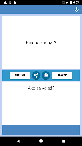 Android application Russian-Slovak Translator screenshort