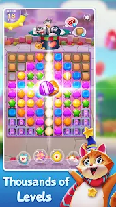 Candy Cat: Match 3 candy games