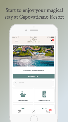 Android application Capovaticano Resort screenshort