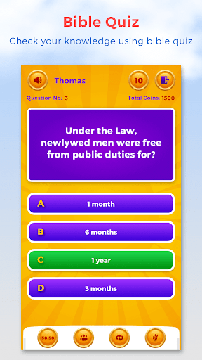 Android application Bible Knowledge Quiz screenshort