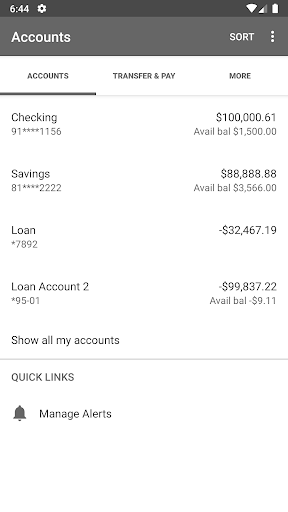 Beverly CU Mobile Banking Screen 3