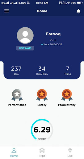 Android application Driver Saathi screenshort