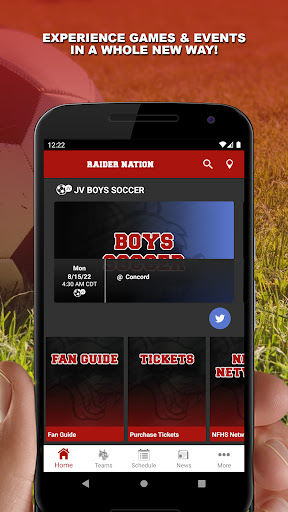 Android application Raider Nation Athletics screenshort