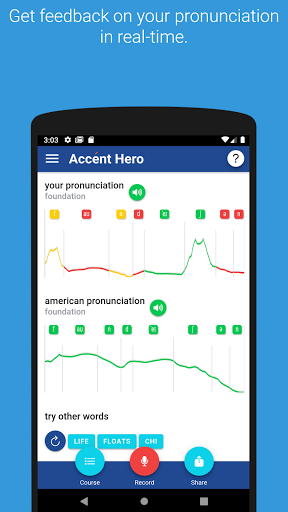 Android application Accent Hero - American English screenshort
