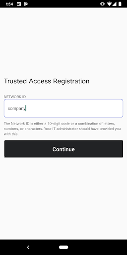 Android application Meraki Trusted Access screenshort