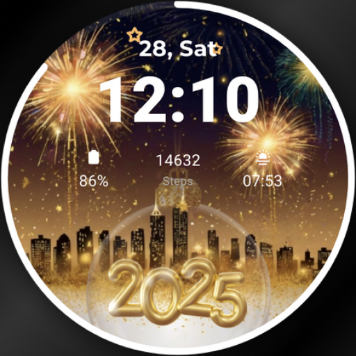 G061 Happy New year 2025 Watch Logo