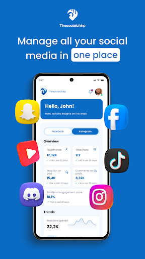 Android application Social chirp screenshort