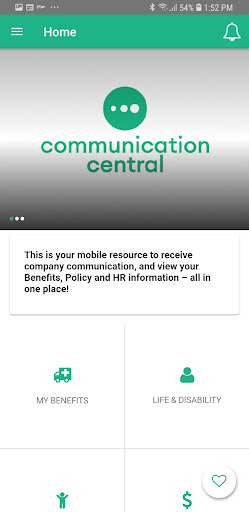 Android application Communication Central screenshort